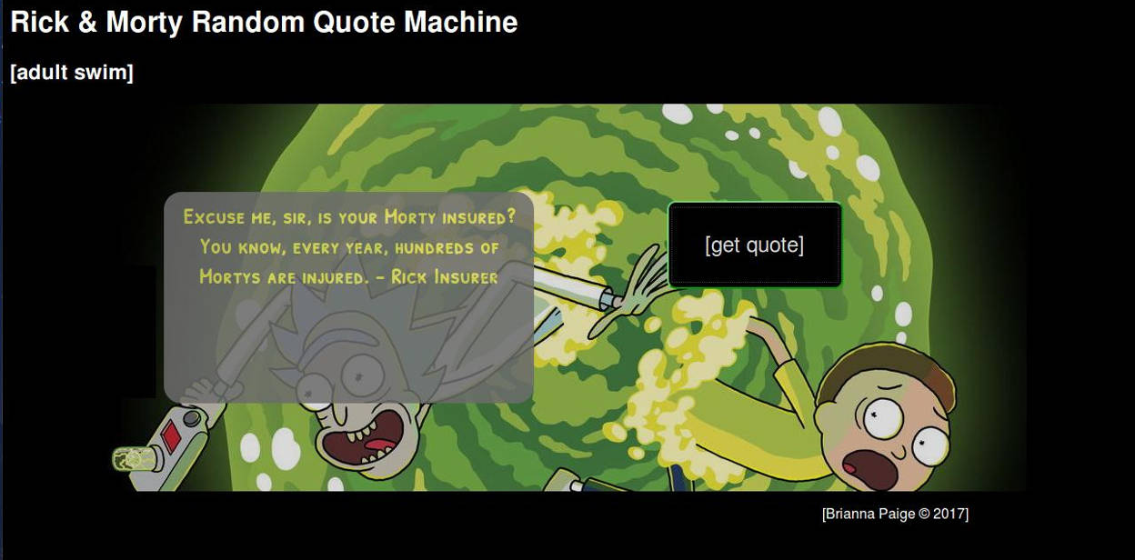 Rick & Morty Quote Machine